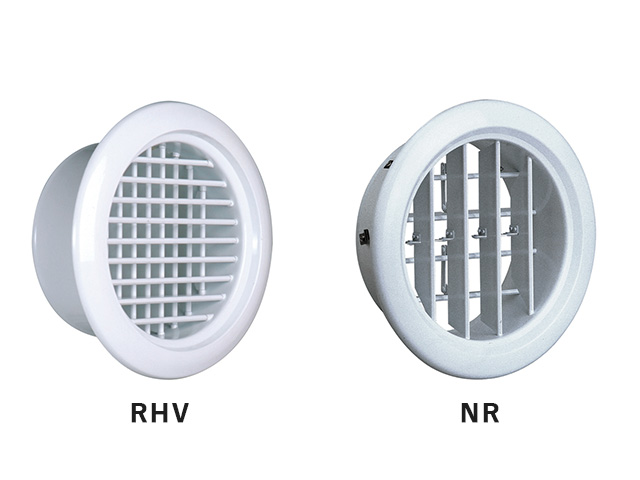 【空調用吹出口】アルミニウム製ラウンドレジスター|RHV/NR