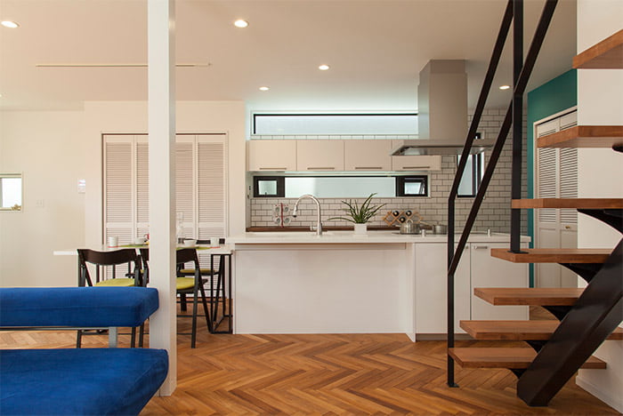 無垢ヘリンボーンフローリング