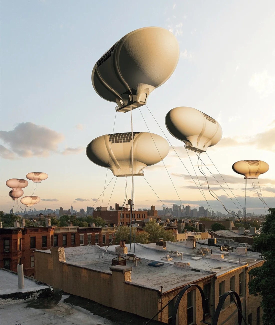 災害を避けることを考慮した「空中建築」