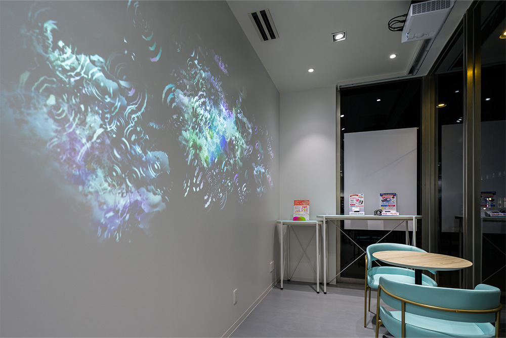 天井部分/壁面映像演出