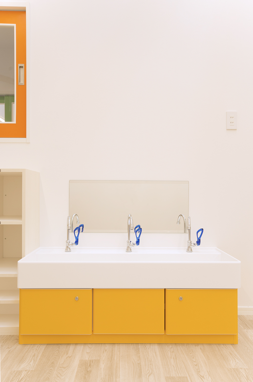 キッズ洗面セット(アクリル人工大理石シンク+専用キャビネット)