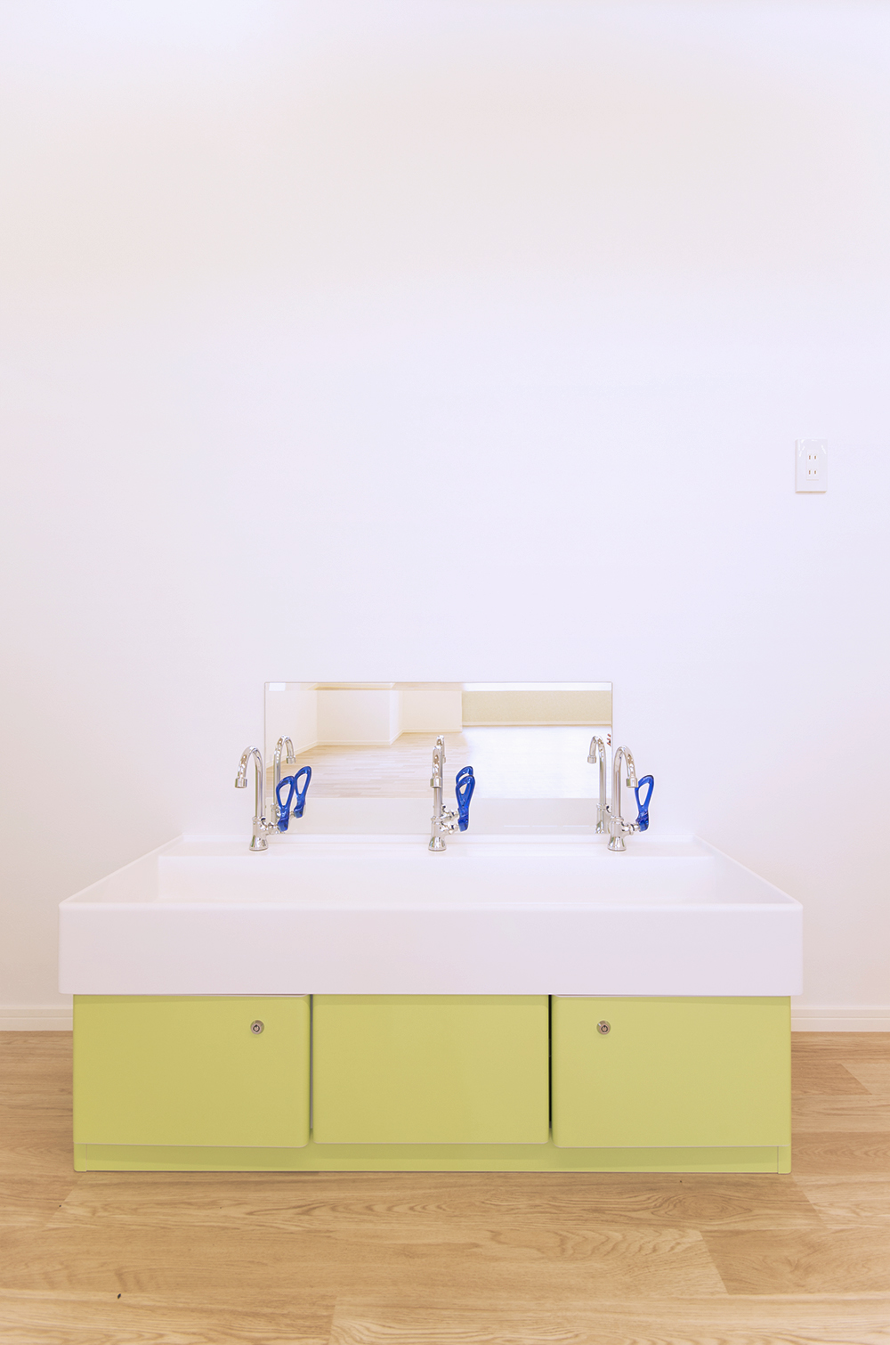 キッズ洗面セット(アクリル人工大理石シンク+専用キャビネット)