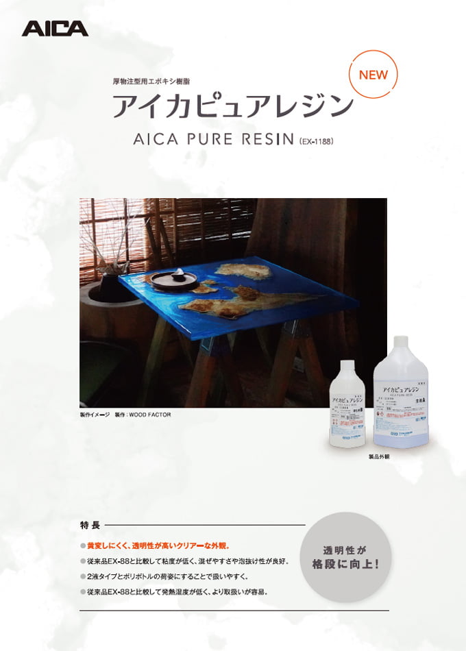 アイカピュアレジン 新品番チラシ【カタログ№:D412A】
