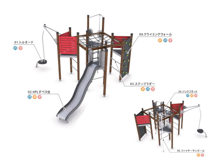 次世代スタンダード遊具【ハビル・インクル遊具シリーズ】