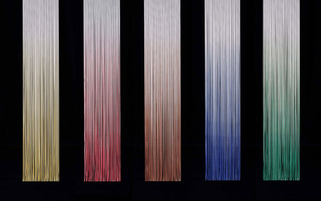 ストリングスカーテン・ラインビュー【段染め】