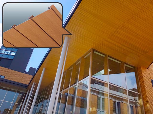 木目調スパンドレル ロールフォーミング8型 アルミベルビアン化粧シート張り