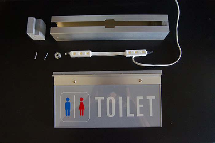 光る案内板(台座タイプ)