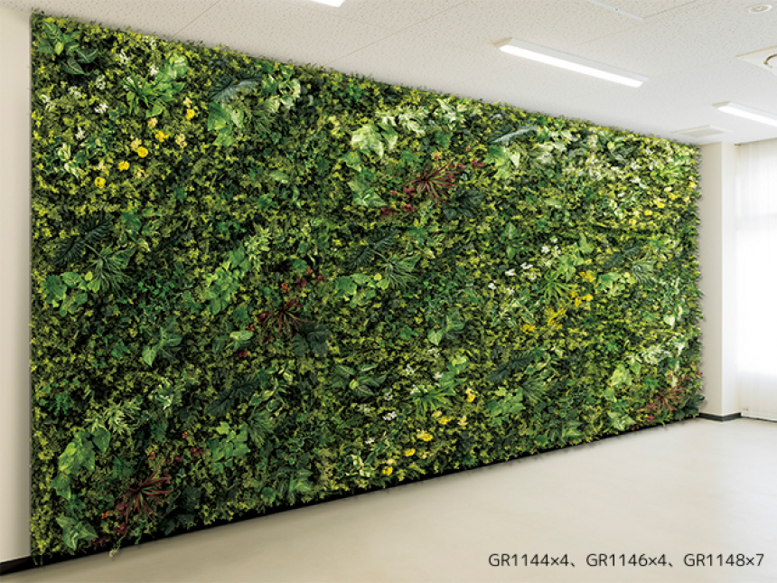 連接グリーン【グリーンパネル】壁面緑化、壁をグリーンで埋めるタイプ