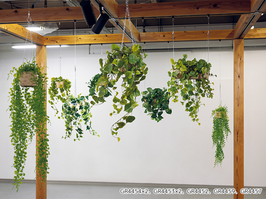 吊下げポット【グリーンポット】ダクトレールや、やぐらブースで飾るタイプ