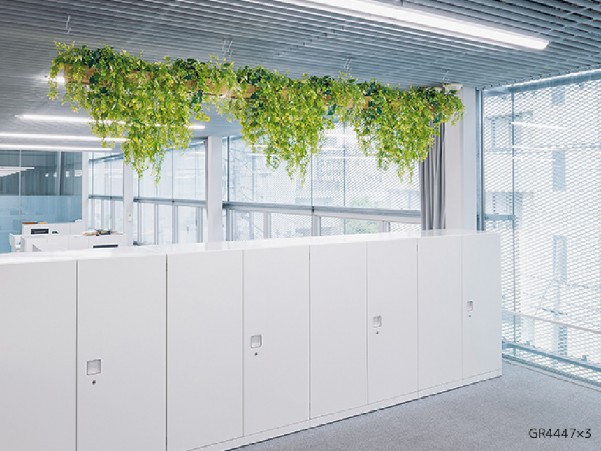 天吊りポット【グリーンポット】ダクトレールや、やぐらブースで飾るタイプ