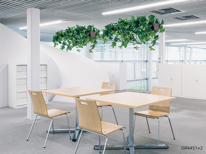 天吊りポット【グリーンポット】ダクトレールや、やぐらブースで飾るタイプ