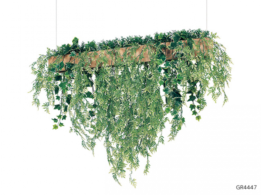 天吊りポット【グリーンポット】ダクトレールや、やぐらブースで飾るタイプ