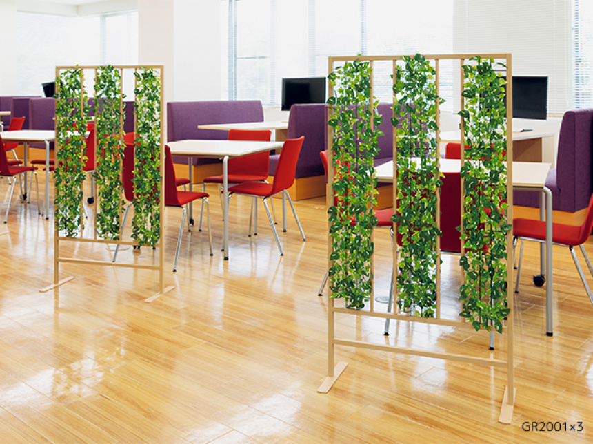 パネルパーテーション【グリーンスタンド】簡易パーテーションとして面で仕切るタイプ