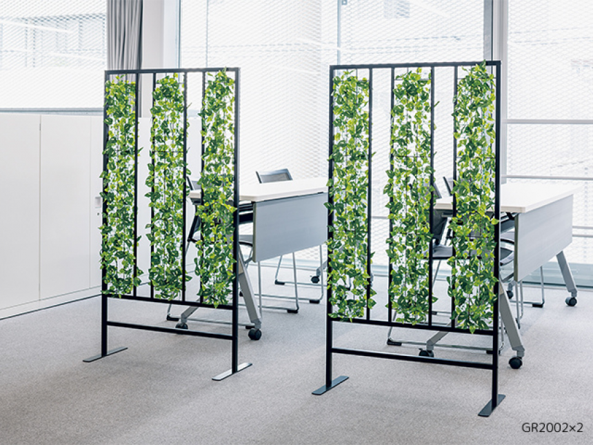 パネルパーテーション【グリーンスタンド】簡易パーテーションとして面で仕切るタイプ