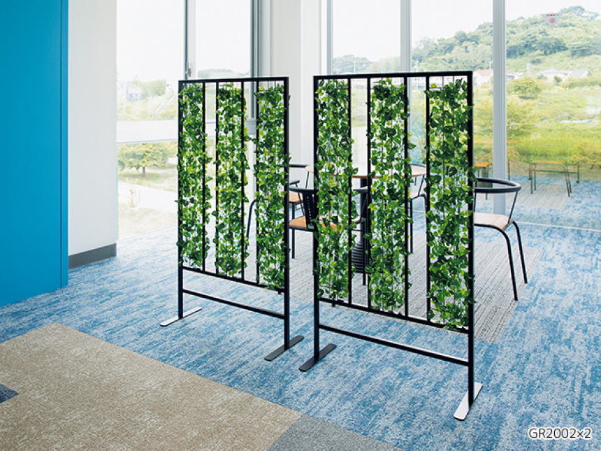 パネルパーテーション【グリーンスタンド】簡易パーテーションとして面で仕切るタイプ