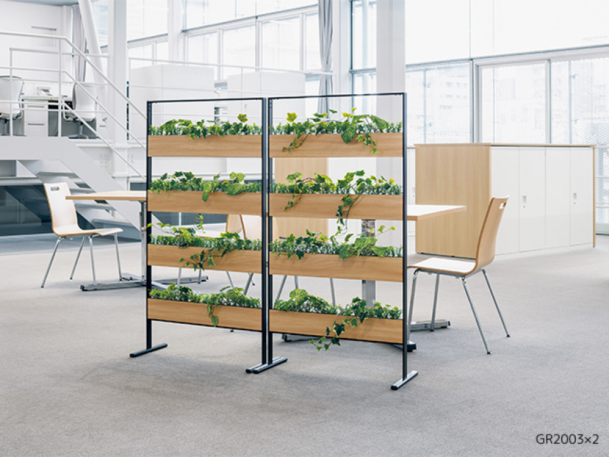 パネルパーテーション【グリーンスタンド】簡易パーテーションとして面で仕切るタイプ