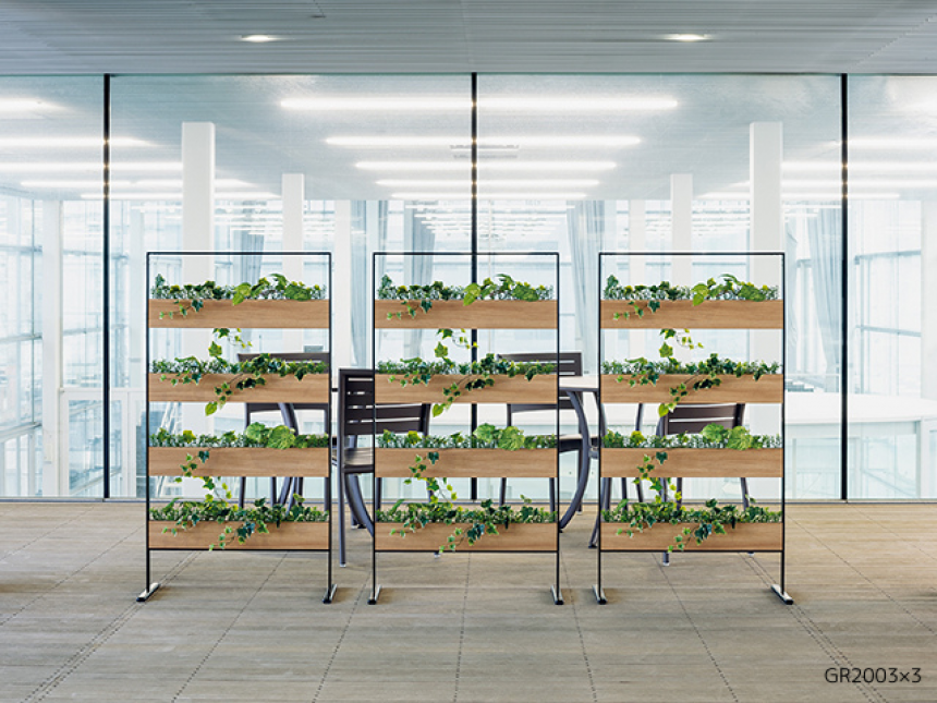 パネルパーテーション【グリーンスタンド】簡易パーテーションとして面で仕切るタイプ