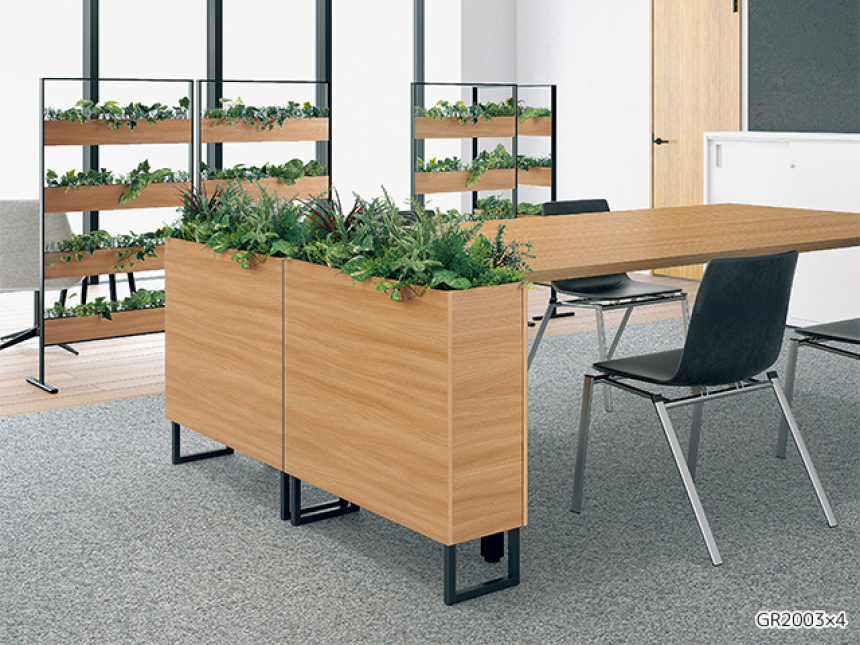 パネルパーテーション【グリーンスタンド】簡易パーテーションとして面で仕切るタイプ