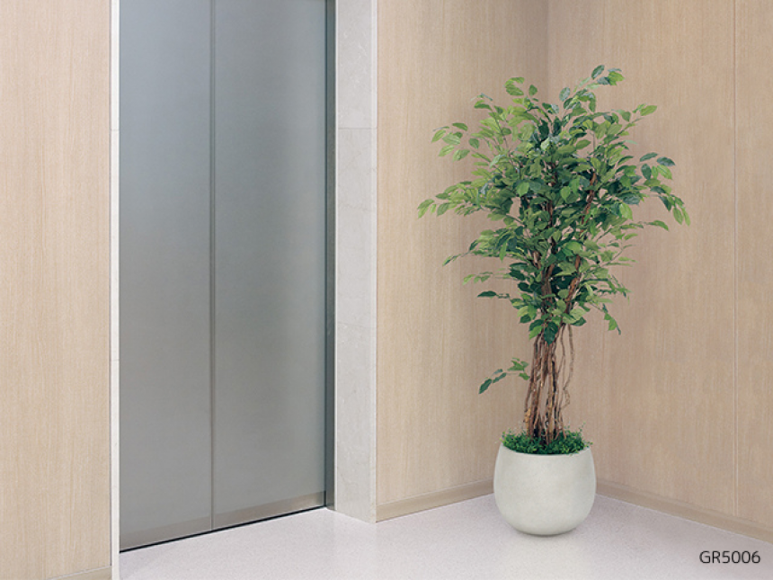 ボックスプランター【人工樹木】観葉植物に代わる人工樹木プランター