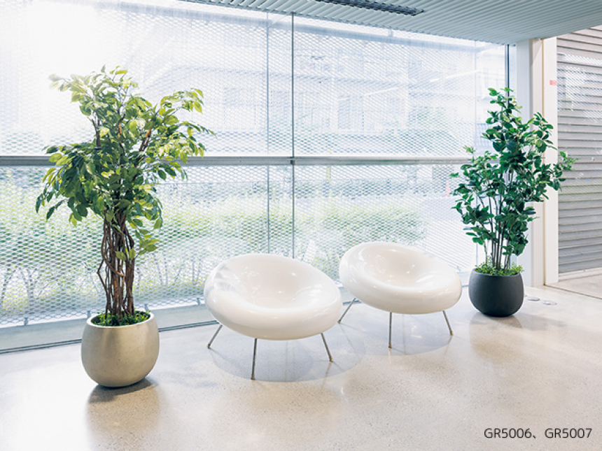 ボックスプランター【人工樹木】観葉植物に代わる人工樹木プランター