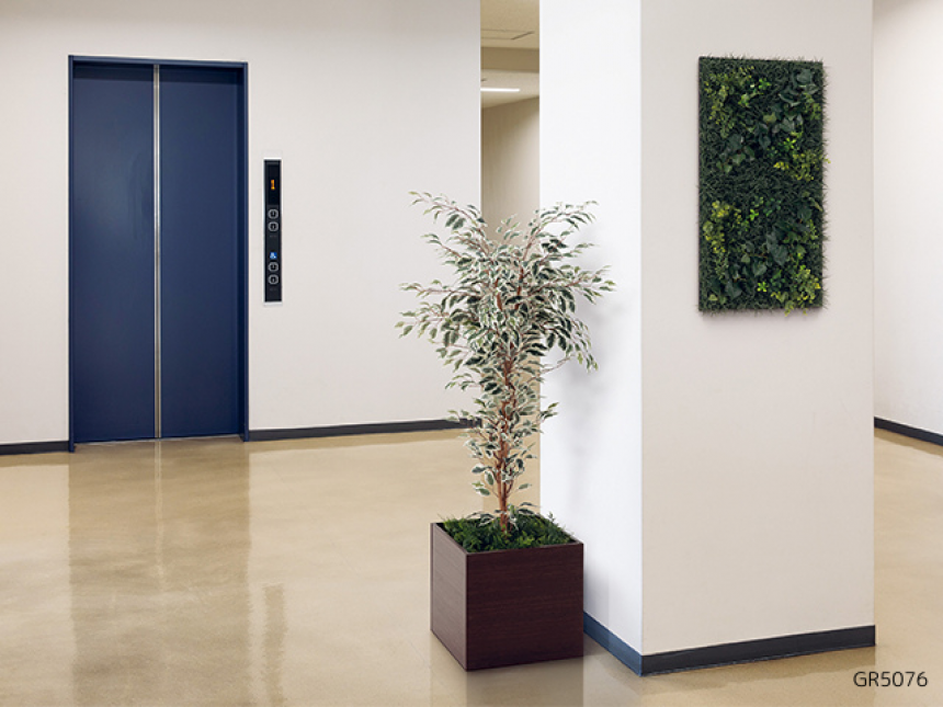 ボックスプランター【人工樹木】観葉植物に代わる人工樹木プランター
