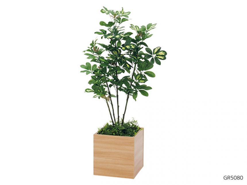 ボックスプランター【人工樹木】観葉植物に代わる人工樹木プランター