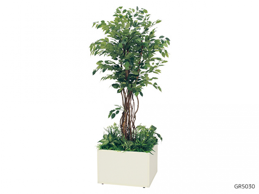 寄せ植えプランター【人工樹木】ボリュームのある屋内プランター