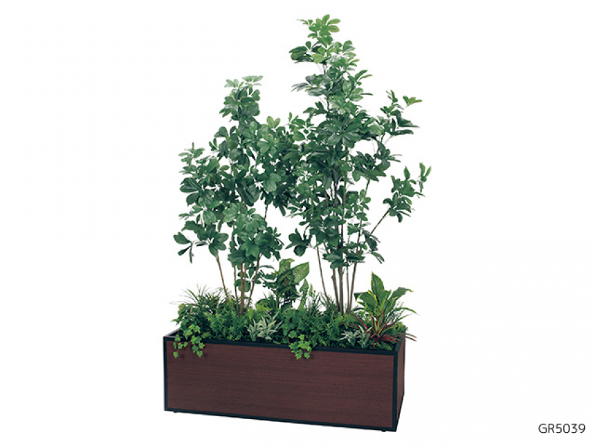 寄せ植えプランター【人工樹木】ボリュームのある屋内プランター