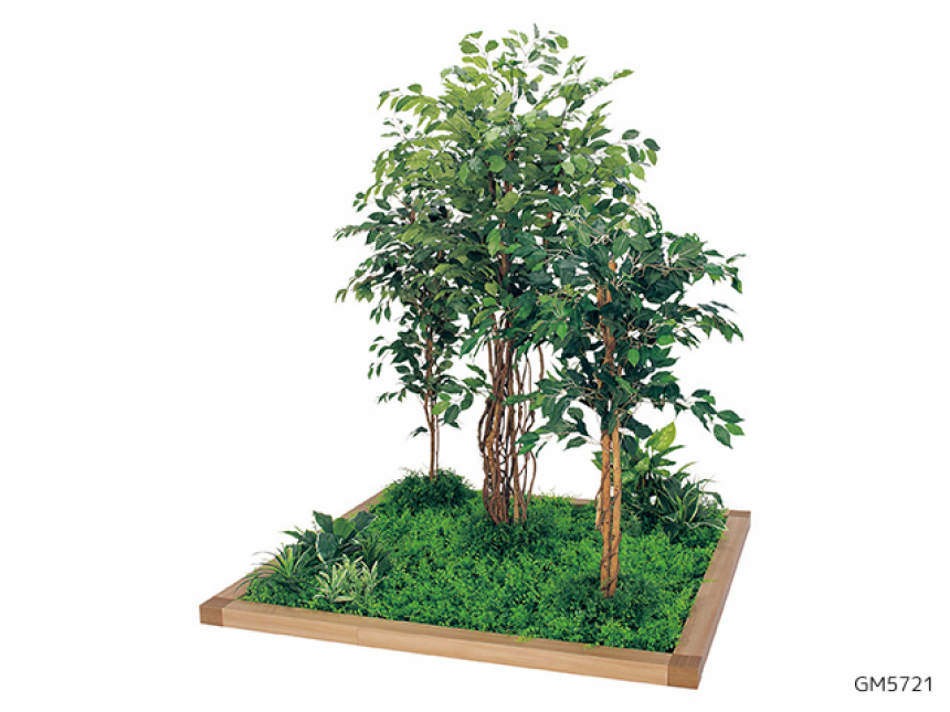 フロアグリーン【人工樹木】樹木を地面に植えたようなグリーンコーナーをつくるタイプ