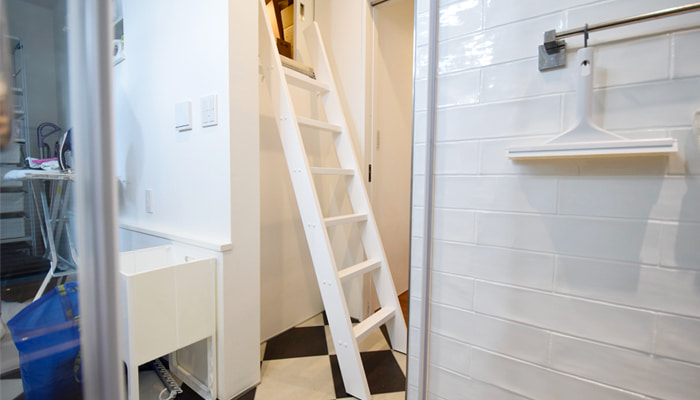 カラー対応【カスタムラダー】 木製ロフトはしご