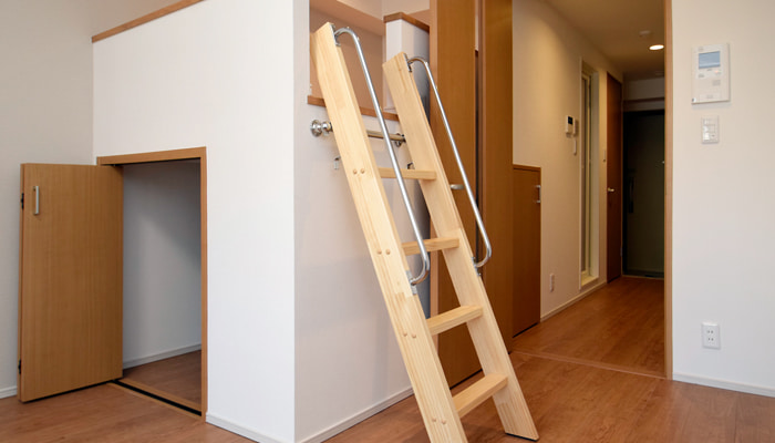 カラー対応【カスタムラダー】 木製ロフトはしご