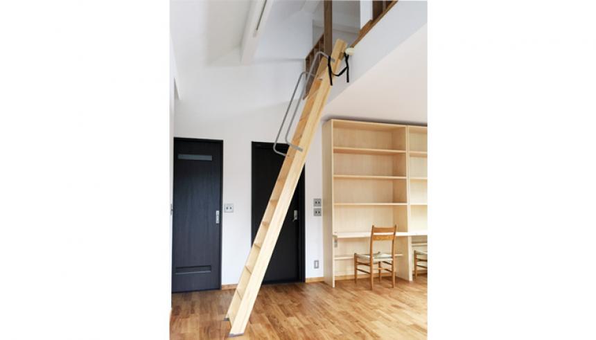 国産【セーフティーラダー】 木製ロフトはしご