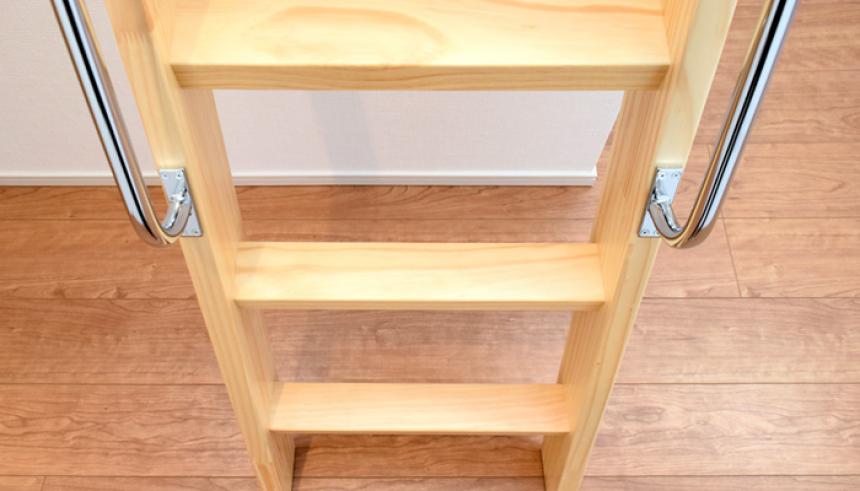 カラー対応【カスタムラダー】 木製ロフトはしご