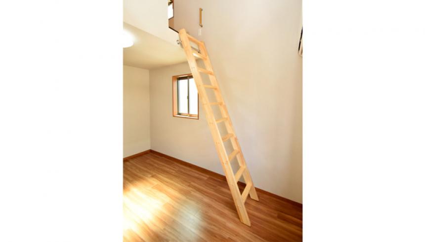 カラー対応【カスタムラダー】 木製ロフトはしご