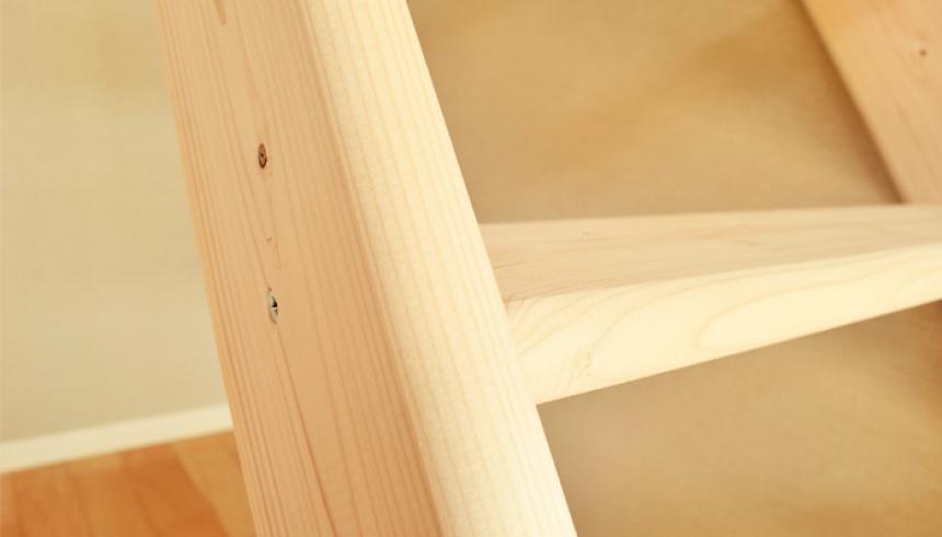 北欧産【ワイドステップ】 木製ロフト階段