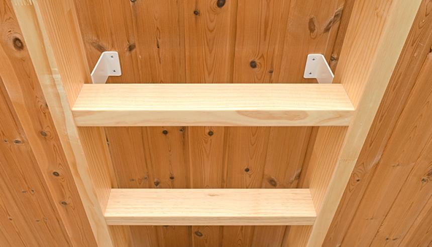 垂直仕様【カスタムラダー】木製はしご 完全固定式