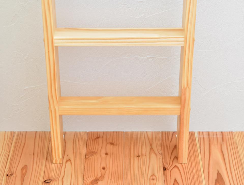 垂直仕様【カスタムラダー】木製はしご 完全固定式
