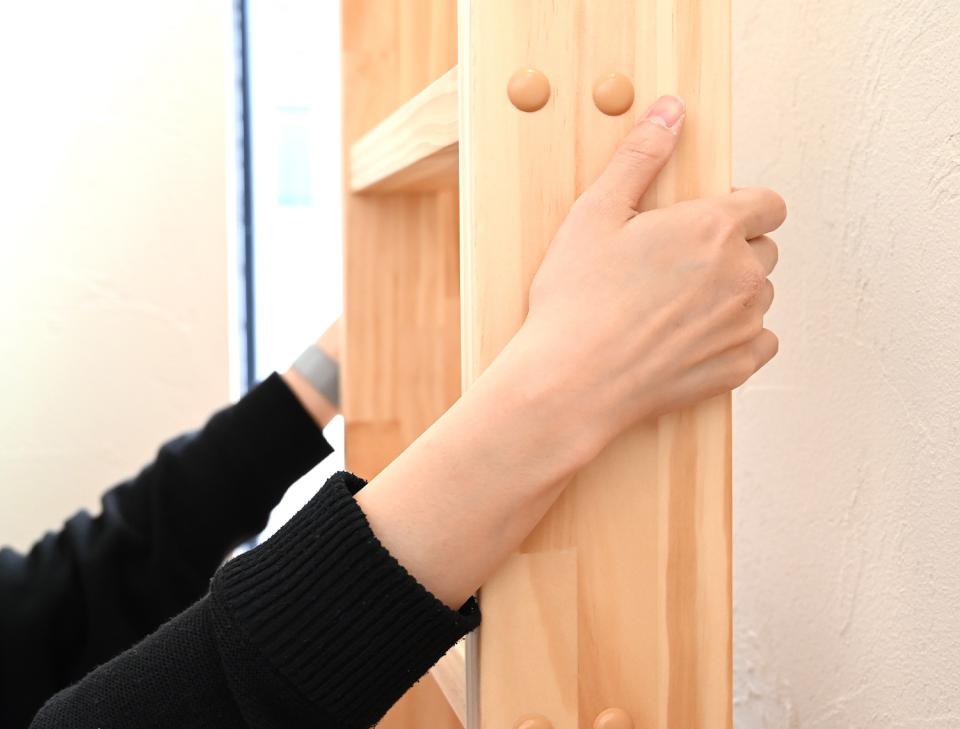 垂直仕様【カスタムラダー】木製はしご 完全固定式