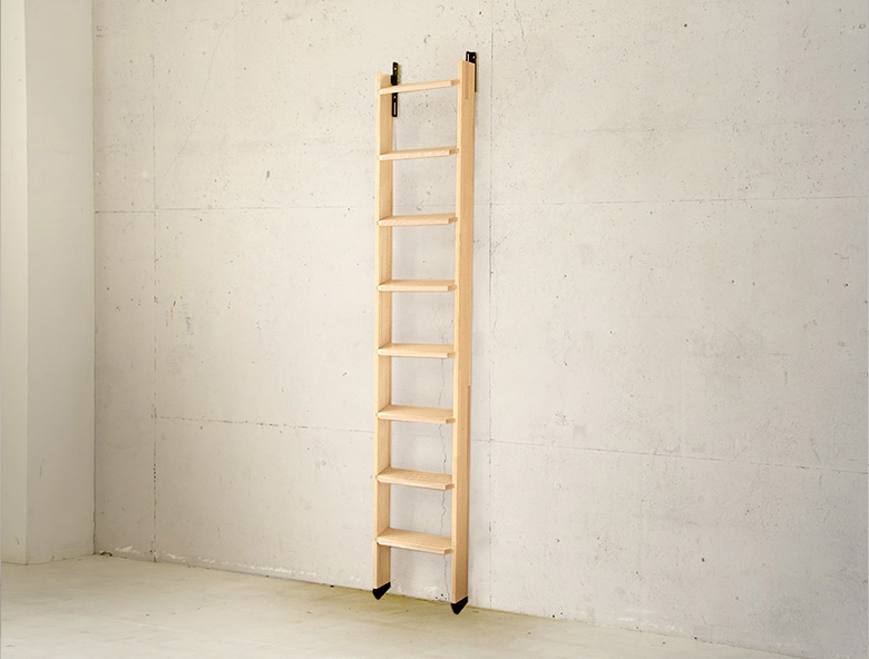 スライド収納【Mezzanine ladder】 木製ロフトはしご