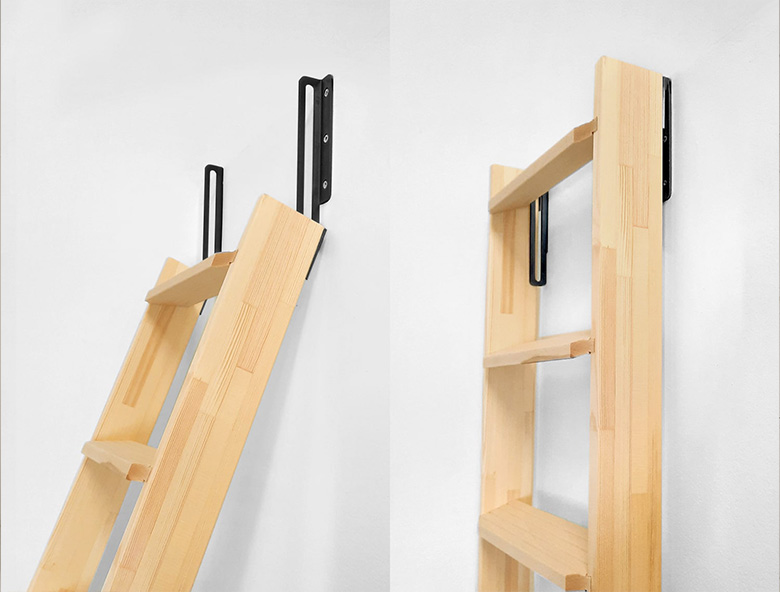 スライド収納【Mezzanine ladder】 木製ロフトはしご