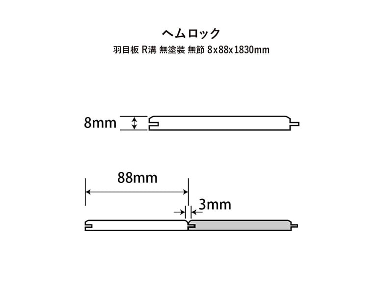 ヘムロック羽目板
