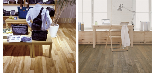 (左)ウッドペッカーワイルド (右)ワイルドムク直貼ナラアンティーク