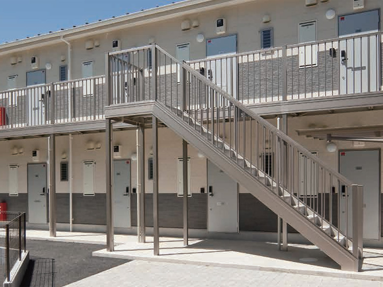 屋外鉄骨階段廊下ユニット【段十廊Ⅱ】