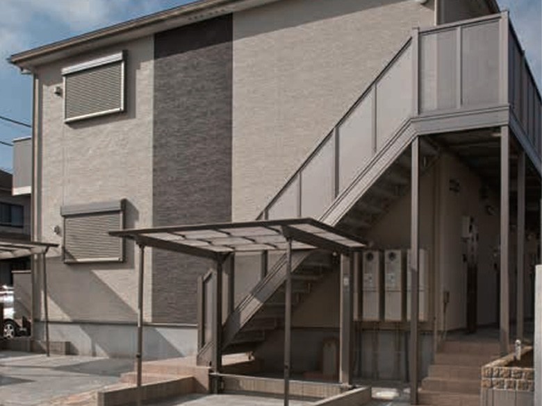 屋外鉄骨階段廊下ユニット【段十廊Ⅱ】