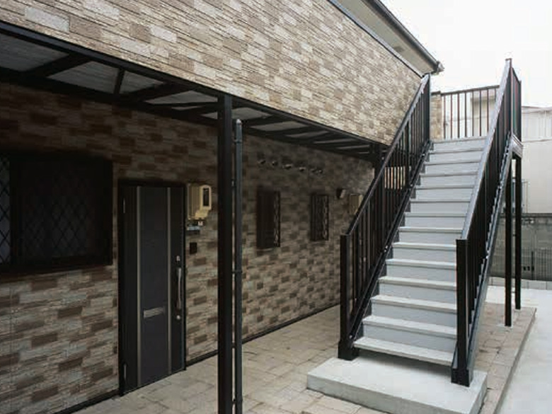 屋外鉄骨階段廊下ユニット【段十廊Ⅱ】