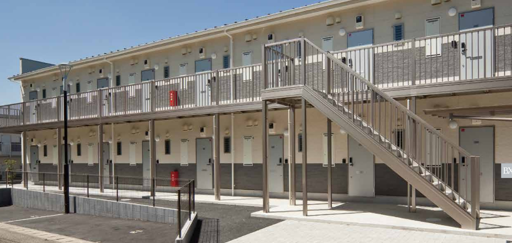 屋外鉄骨階段廊下ユニット【段十廊Ⅱ】