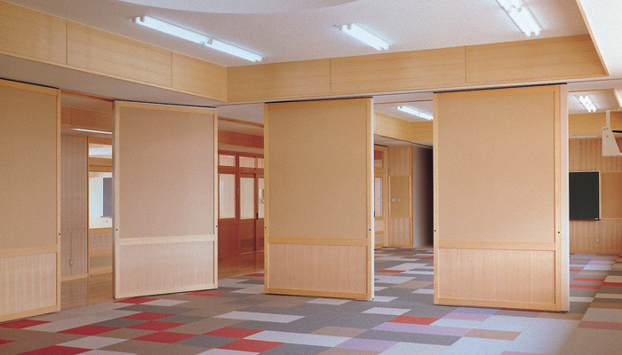 木製学校間仕切移動式【プレウォールSAW105AS】