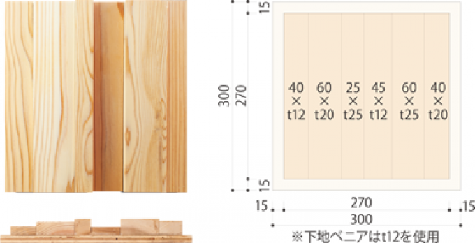 かんたん施工で斬新な立体無垢木材【リズムウッド】 | 株式会社Bb Wood 