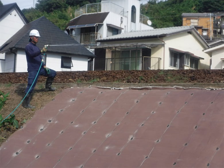 【NETIS登録番号:CG-220028-A】ドライマット(水和硬化性マット)