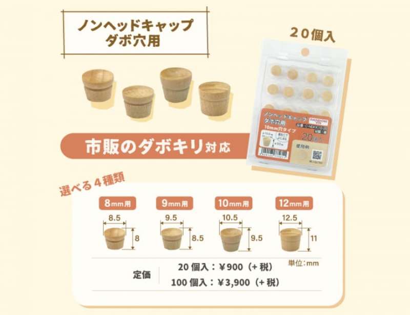 ノンヘッドキャップ ダボ穴用 / ダンドリビス株式会社